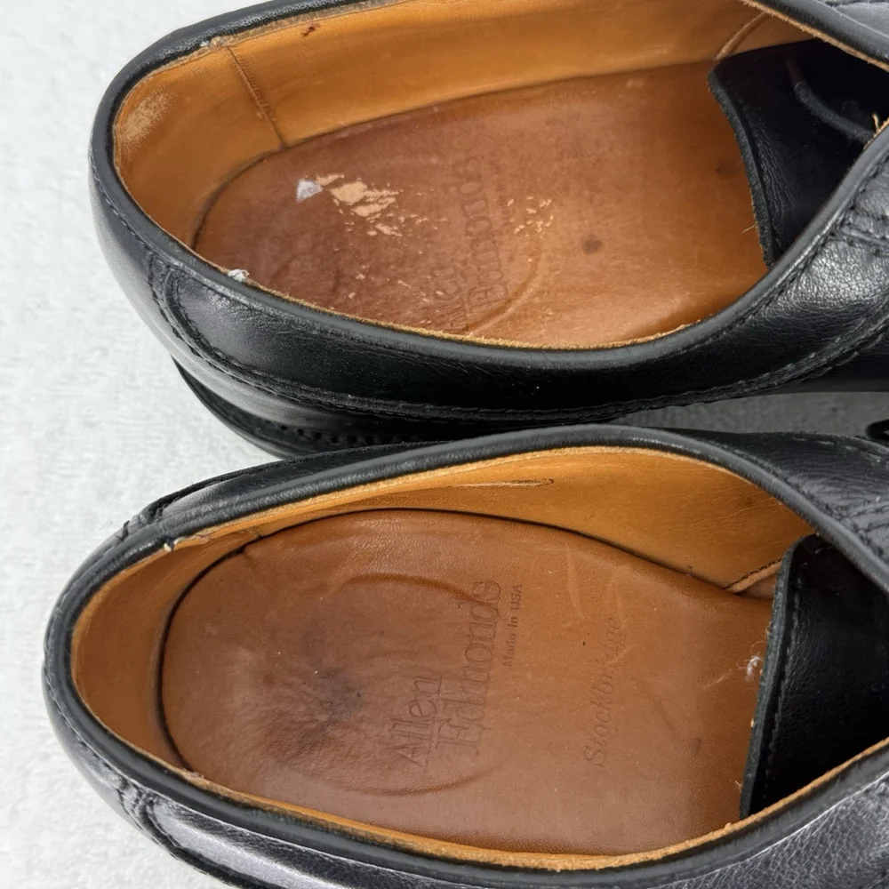 Allen Edmonds Stockbridge Split Tow Black Leather Dress Shoes Men’s Size 9.5a